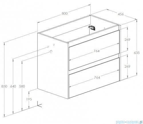 Roca Claudia szafka łazienkowa 80x45x63 BIAŁY MAT A857795529