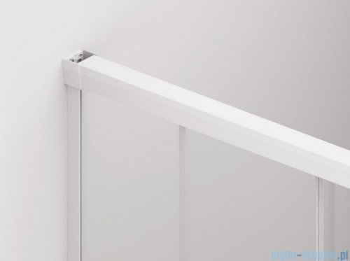 SanSwiss Cadura White Line kabina Walk in 150cm prawa ze ścianką przesuwną profile biały mat CAW2D1500907