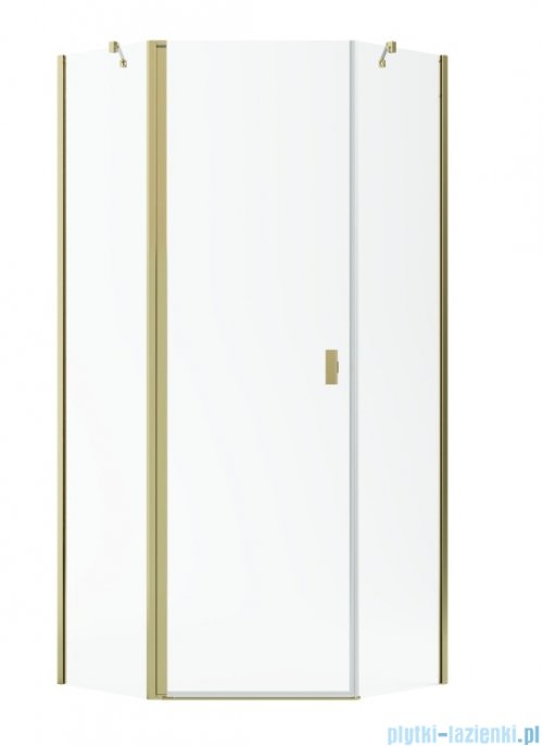 Radaway Nes Gold Ptj kabina pięciokątna 100x80cm lewa złoty połysk 10052000-09-01L/10052200-09-01