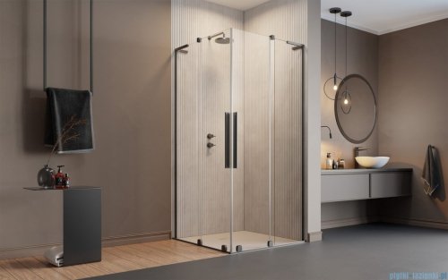 Radaway Furo SL Brushed GunMetal KDD kabina 80x100cm  szczotkowany grafit 10305080-92-01L/10305100-92-01R