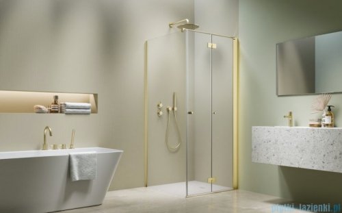 Radaway Nes 6 Kdj B Brushed Light Gold kabina 80x80cm prawa szczotkowane jasne złoto 10025080-98-01R/10039080-01-01