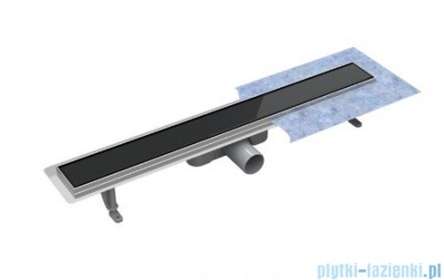 Besco Virgo Black czarny odpływ liniowy 90x6cm OL-90-VBL