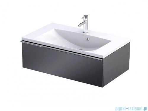 Oristo Etna Konsola podumywalkowa wisząca 80x45x25 czarny mat OR52-SD1S-80-8