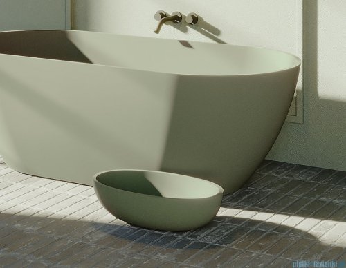 Riho Limited Escala owalna umywalka nablatowa 55x32x15 cm MOSS GREEN W030001Z22 