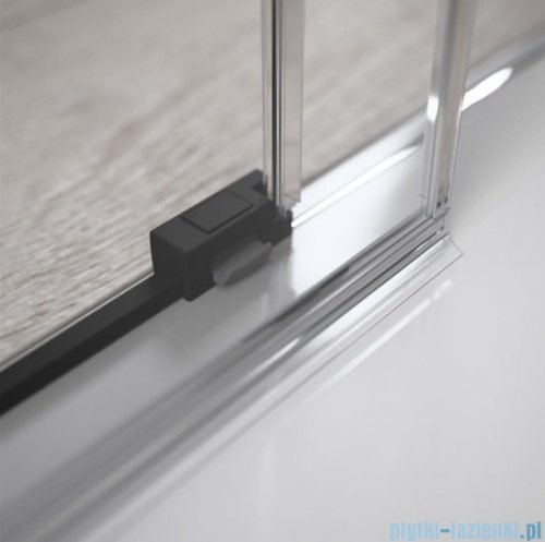 Radaway Idea Black Dwj drzwi wnękowe 110cm lewe czarny mat/szkło przejrzyste 387015-54-01L