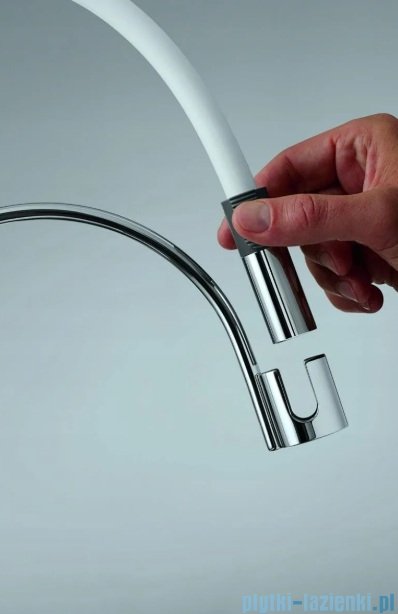 Jednouchwytowa bateria kuchenna Kludi Bingo star wyciągana biała wylewka 428590578