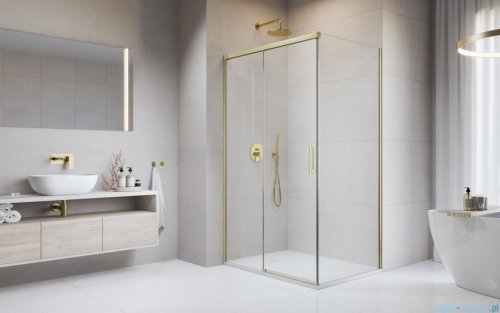 Radaway Idea 8 Kdj Brushed Gold kabina 130x75cm lewa szczotkowane złoto 10340670-99-01L/10350603-01-01/10360075-01-01R