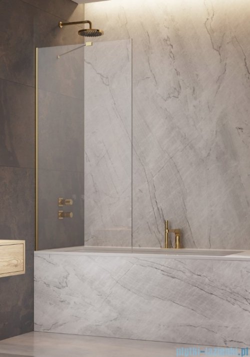 Radaway Modo New Gold Pnj parawan nawannowy 100cm L/P złoty połysk/szkło przejrzyste 10006100-09-01