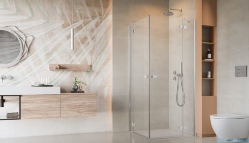 Radaway Fuenta Kdd kabina 80x100cm chrom połysk szkło przejrzyste 1384061-01-01L/1384062-01-01R