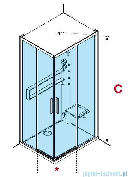 Novellini Glax 2 2.0 kabina z hydromasażem 100x100 corda G22A109T1-1TU