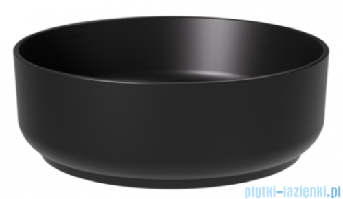 Besco Clea Cera-Line Black Matt umywalka nablatowa czarna ø 34,5 cm czarny matt  UNCM-35-CLC