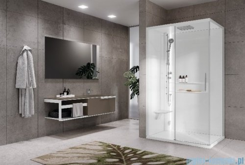 Novellini Glax 2 2.0 kabina z hydromasażem hydro plus 120x90 lewa total biała G222P290ST1L-1UU