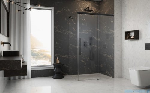 Radaway Idea 8 QL Black Kdj kabina 100x100cm prawa czarny mat/szkło przejrzyste 10550517-54-01R/10350453-01-01/10360100-01-01L