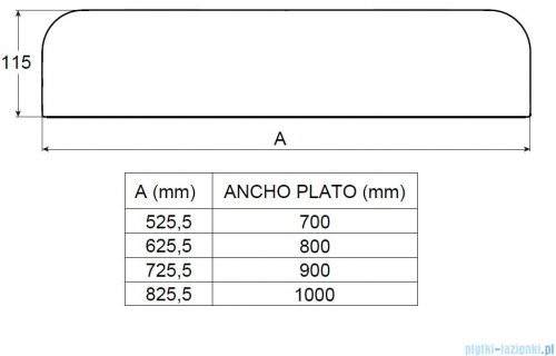 Roca osłona odpływu STONEX dla brodzików Aquos 80 cm onyx A276356640