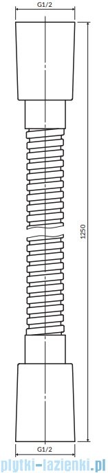 Omnires wąż prysznicowy 125 cm miedź szczotkowana 022-XCPB