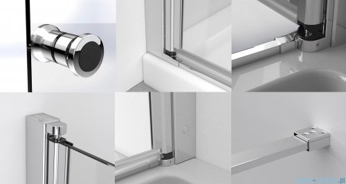 Radaway Eos DWJ I drzwi prysznicowe 70 lewe przejrzyste 137983-01-01L