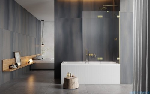 Radaway Essenza Pro Brushed Gold Pnd II parawan nawannowy 140cm prawy szczotkowane złoto 10102140-99-01R