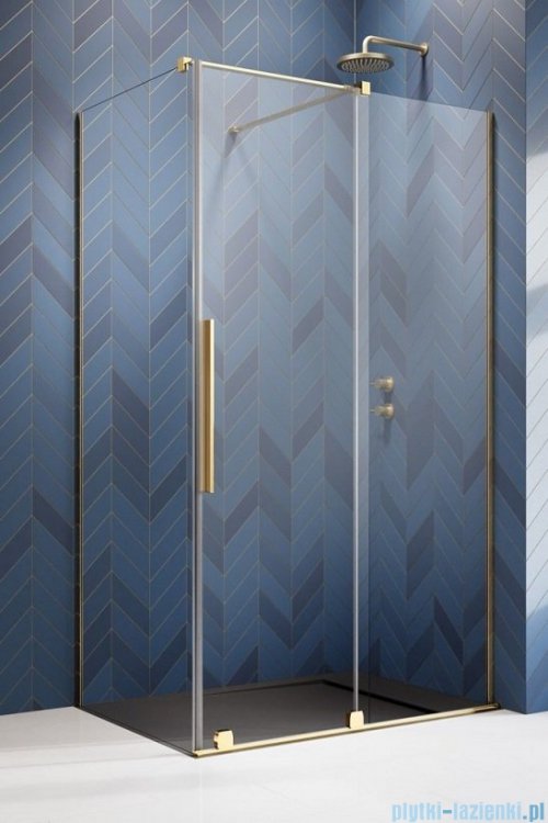 Radaway Furo Gold  Kdj kabina 120x100cm prawa szkło przejrzyste 10104622-09-01R/10110580-01-01/10113100-01-01