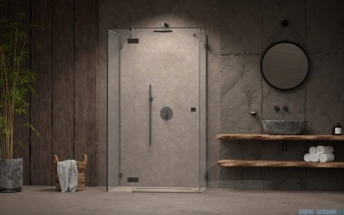 Radaway Essenza Pro Brushed GunMetal Kdj+S kabina 100x90x100cm lewa szczotkowany grafit 10097390-92-01L/10098100-01-01/10098100-01-01