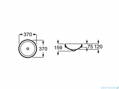 Roca Inspira Round umywalka blatowa 37cm Perłowy A32752R630