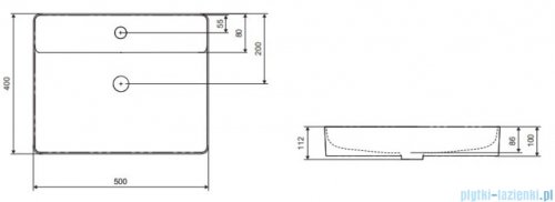 Excellent Rima 2.0 Umywalka nablatowa 60x40 cm bez otworu na baterie CEEX.4902.600.WH