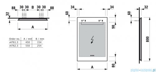 Luafen LEELO lustro LED 80x55 cm H4476239501441