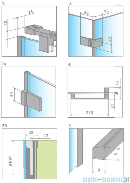 Radaway Arta Kds II kabina 130x80cm prawa szkło przejrzyste 386522-03-01L/386106-03-01/386110-03-01
