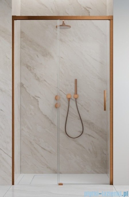 Radaway Idea DWJ Brushed Copper drzwi wnękowe 135cm lewe szczotkowana miedź 387024-93-01L