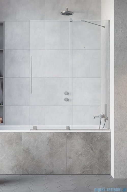 Radaway Furo Brushed Nickel PND II parawan nawannowy 100cm prawy szczotkowany nikiel 10109538-91-01R/10112494-01-01