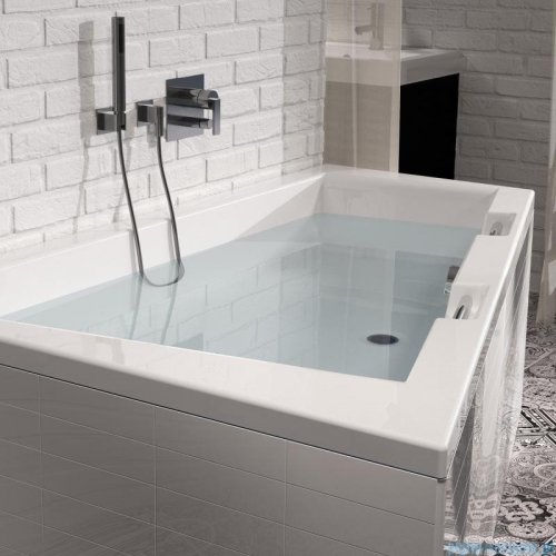 Riho Doppio wanna asymetryczna 180x130cm z hydromasażem Boss prawa BA90-WNPLBS-P