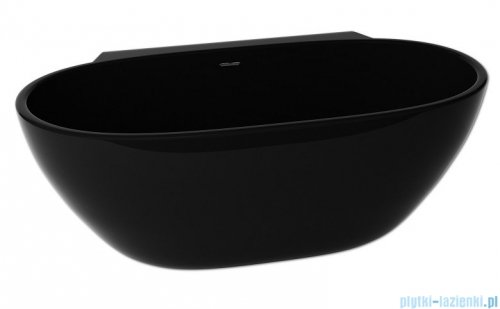 ScandiBath Mandal wanna wolnostojąca/przyścienna czarna 170x85cm + syfon klik-klak Q360S-1701-BL