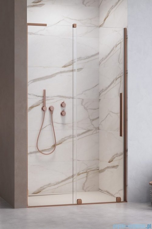 Radaway Furo SL Brushed Copper DWJ drzwi prysznicowe 110cm lewe szczotkowana miedź 10307572-93-01L/10110530-01-01