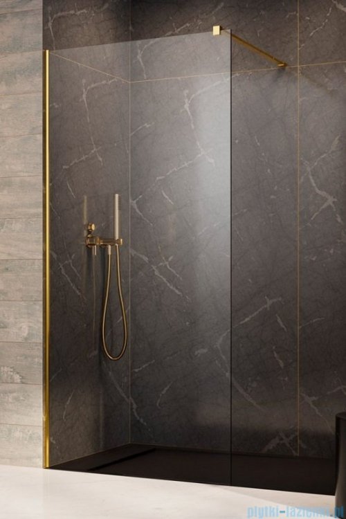 Radaway Modo New Gold II kabina Walk-in 120x200 złoty połysk/szkło przejrzyste 389124-09-01