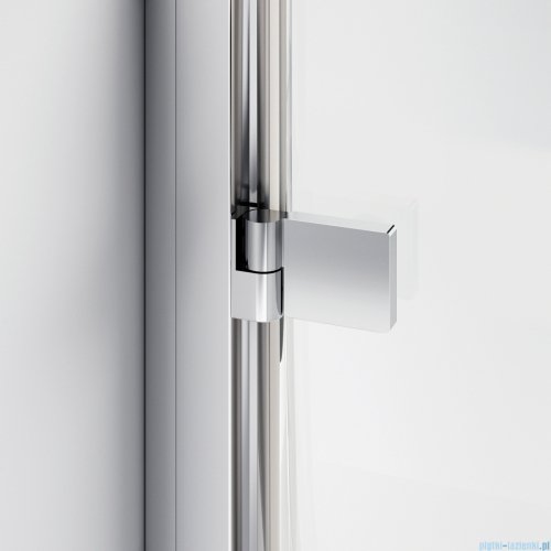 Ronal ANNEA AN13 Drzwi jednoczęściowe ze ścianką stałą w linii 90x200cm lewe srebrny połysk AN13G09005007