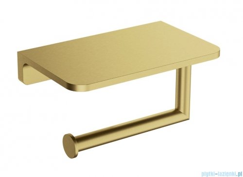 Omnires Modern Project uchwyt na papier toaletowy z półką mosiądz szczotkowany MP60511BSB