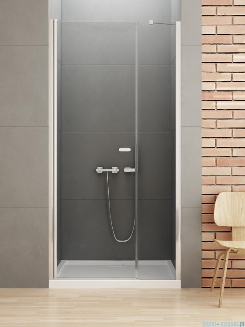 New Trendy New Soleo 100x195 cm drzwi wnękowe wspornik skośny szkło przejrzyste D-0139A/D-0094B