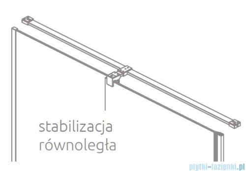 Radaway Furo Black DWJ drzwi prysznicowe 140cm lewe szkło przejrzyste 10107722-54-01L/10110680-01-01