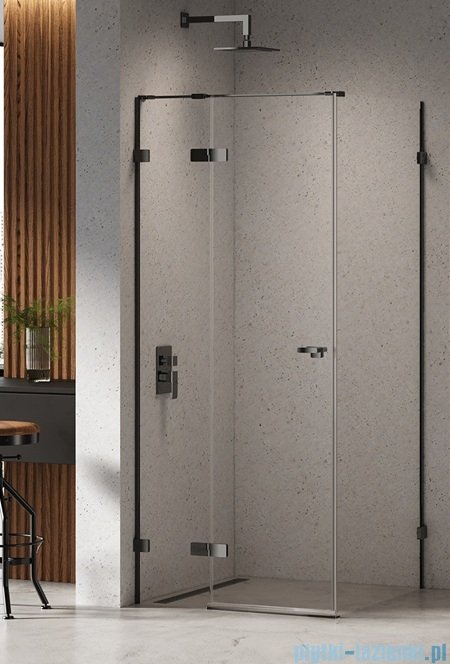 New Trendy Eventa Black Chrome kabina prysznicowa prostokątna 80x70x200 cm lewa przejrzyste czarny połysk EXK-6145