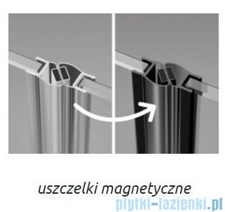 Radaway Furo SL Black KDD kabina 100x100cm czarny mat/szkło przejrzyste 10305100-54-01L/10305100-54-01R