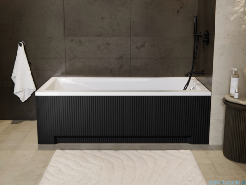 Besco Obudowa wanny prostokątnej UNI Ryfle Matt Black 140x70 cm  #OAPM-140URB