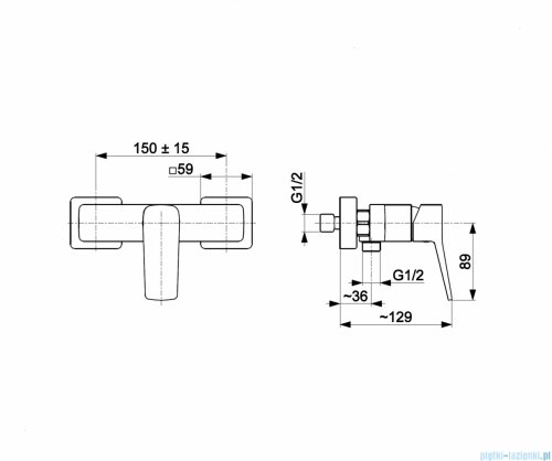 KFA MALAGA BRUSHED ROSE GOLD bateria prysznicowa różowe złoto szczotkowane 4526-010-34