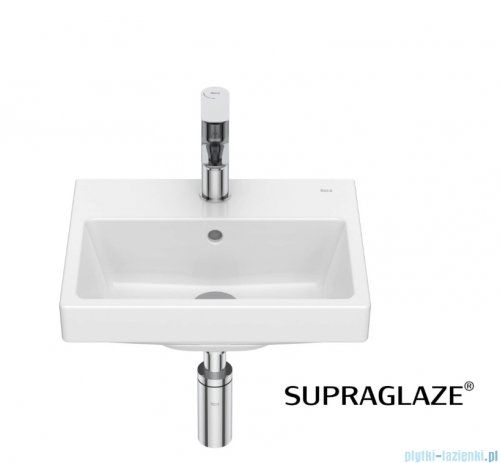 Roca Gap umywalka ścienna 40x32 cm z otworem na baterie biała z powłoką SUPERGLAZE A3270YXS00