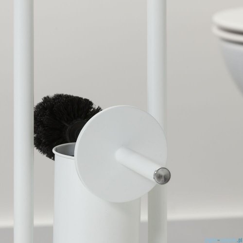 Sealskin Acero stojak na papier toaletowy ze szczotką do WC metalowy biały 361733610
