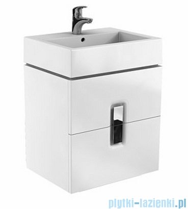 Koło Twins szafka podumywalkowa wisząca z 2 szufladami 59,5x57x45,9 cm biały połysk 89492