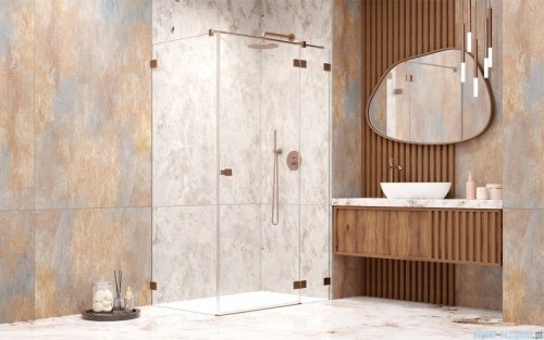 Radaway Essenza Pro Brushed Copper Kdj kabina 80x100cm prawa szczotkowana miedź 10097080-93-01R/10098100-01-01