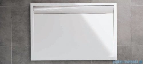 SanSwiss WIA Brodzik konglomeratowy prostokątny 80x90cm biały/czarny WIA800900604