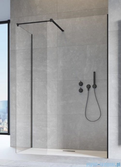 Radaway Modo New Black III kabina Walk-in 105x100x200 szkło przejrzyste 389105-54-01/389104-54-01/389000-54