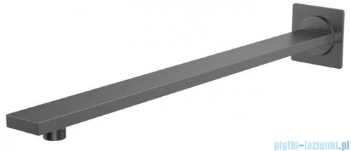 Kohlman Experience Gray zestaw prysznicowy z deszczownicą kwadratową 25x25 cm szczotkowany grafit QW210EGQ25