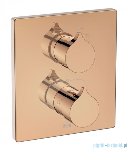Roca Insignia bateria prysznicowa termostatyczna podtynkowa Rose Gold EVERLUX-PVD A5A2C3ARG0