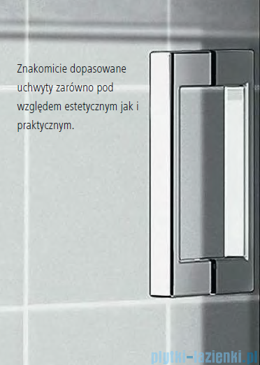 Kermi Cada XS drzwi przesuwne 3-częściowe z polem stałym lewe 100 cm CKG3L10020VPK